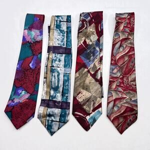 Set of 4 Vintage 90s Pattern Ties